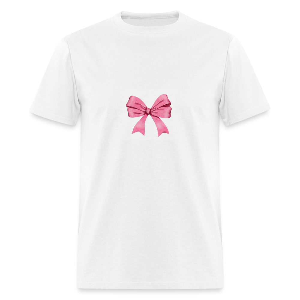 Pink Bow Tee Shirt - white