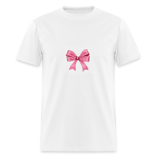 Pink Bow Tee Shirt - white